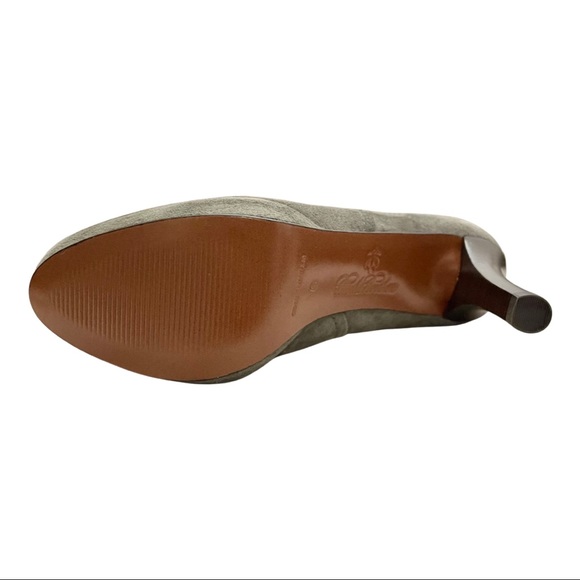 NWT $600 RETAIL BROOKS BROTHERS Grey Suede Knee High Platform Boots - Size: 6 - Picture 6 of 7